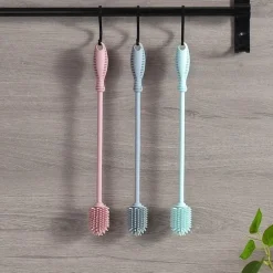 Kinder Little Nest Kinderwagen & Zubehör|Küche & Esszimmer-Flaschenbürste aus Silikon – leicht zu reinigende Babybürste mit langem Griff