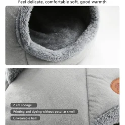 Comfort u0026 Style Haustierzubehör|Haustierbetten-Flauschiges Katzenbett – Gemütlicher Höhlenstil für den Innenbereich