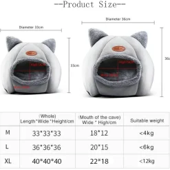 Comfort u0026 Style Haustierzubehör|Haustierbetten-Flauschiges Katzenbett – Gemütlicher Höhlenstil für den Innenbereich