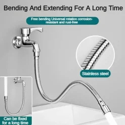 The Decor Haven Küche & Esszimmer-Flexible Küchenhahn-Verlängerungsdüse – verstellbares Universaldesign