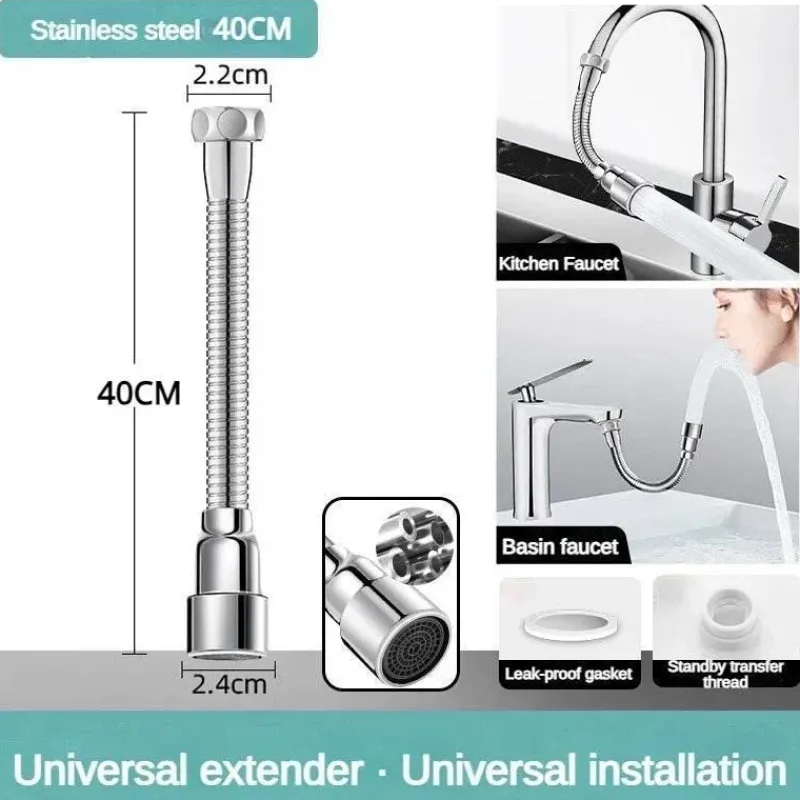 The Decor Haven Küche & Esszimmer-Flexible Küchenhahn-Verlängerungsdüse – verstellbares Universaldesign