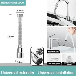 The Decor Haven Küche & Esszimmer-Flexible Küchenhahn-Verlängerungsdüse – verstellbares Universaldesign