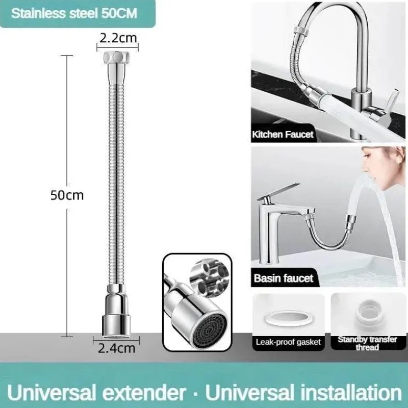 The Decor Haven Küche & Esszimmer-Flexible Küchenhahn-Verlängerungsdüse – verstellbares Universaldesign