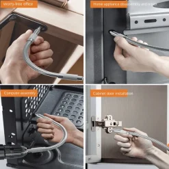 Roam Ready Outdoor-Artikel|Heimwerkzeuge-Flexible Schraubendreherverlängerung - Flexibler Bohreradapter