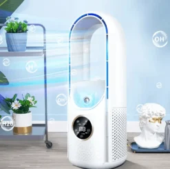 The Decor Haven Gadgets Für Zuhause-Flügelloser Mini-Ventilator – Tragbarer Luftkühler