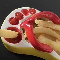 Timeless Touch Küche & Esszimmer-Flip-Flop-Servierschüssel aus Keramik – lustiges Strandparty-Geschirr