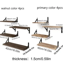 Comfort u0026 Style Wohndeko|Möbel-Floating Shelves for Wall – Wall-Mounted Wooden Bookshelves for Living Room