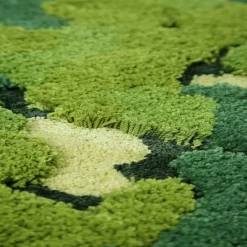 Soft Steps Badezimmer-Flocked Moss Bath Rug - Soft Green Bathroom Mat