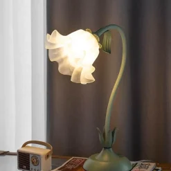 Glow u0026 Shade Beleuchtung-Florale Schreibtischlampe - Romantisches stilvolles Tischlicht