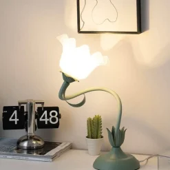 Glow u0026 Shade Beleuchtung-Florale Schreibtischlampe - Romantisches stilvolles Tischlicht