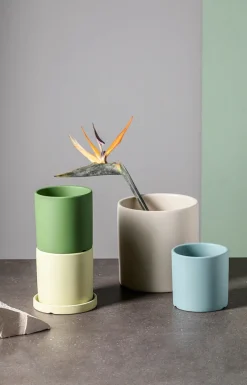 Tom Wohndeko-Florava Hand-Painted Ceramic Planter – Colorful Draining Plant Pot