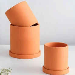 Tom Wohndeko-Florava Hand-Painted Ceramic Planter – Colorful Draining Plant Pot