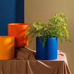 Tom Wohndeko-Florava Hand-Painted Ceramic Planter – Colorful Draining Plant Pot