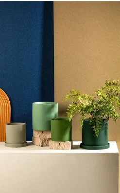 Tom Wohndeko-Florava Hand-Painted Ceramic Planter – Colorful Draining Plant Pot