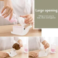 The Blissful Bath Badezimmer-Flüssigseifenspender in Schneckenform – Lustiges tragbares Badezimmerzubehör