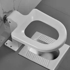 The Blissful Bath Badezimmer-Foldable Squat Toilet Seat Holder - Comfortable Easy to Use