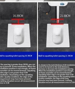 The Blissful Bath Badezimmer-Foldable Squat Toilet Seat Holder - Comfortable Easy to Use