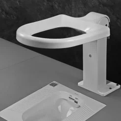 The Blissful Bath Badezimmer-Foldable Squat Toilet Seat Holder - Comfortable Easy to Use