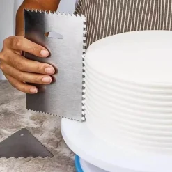 Tom Küche & Esszimmer-Fondant-Spatel aus Edelstahl – Kuchendekorationswerkzeug und Teigschaber