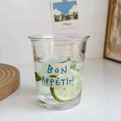 Plates u0026 More Küche & Esszimmer-Französischer Glasbecher – 320 ml Eiskaffee-Saftbecher