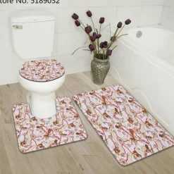 Aqua Essence Badezimmer-French Touch Duschvorhang-Set – Elegantes Badezimmerdekor