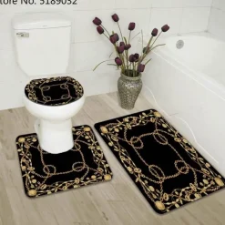 Aqua Essence Badezimmer-French Touch Duschvorhang-Set – Elegantes Badezimmerdekor