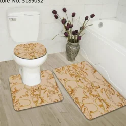 Aqua Essence Badezimmer-French Touch Duschvorhang-Set – Elegantes Badezimmerdekor