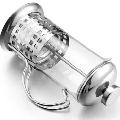 Tom Küche & Esszimmer-French-Press-Kaffeemaschine aus Edelstahl – 350 ml tragbarer Brüher für frischen Kaffee