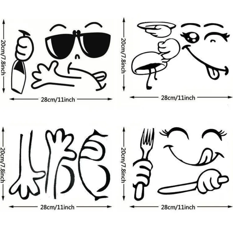 The Decor Haven Küche & Esszimmer-Fröhlicher Kühlschrankaufkleber – Süßer Küchendekor-Aufkleber