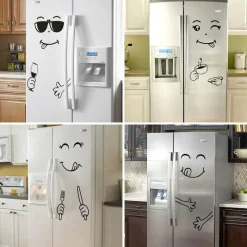 The Decor Haven Küche & Esszimmer-Fröhlicher Kühlschrankaufkleber – Süßer Küchendekor-Aufkleber