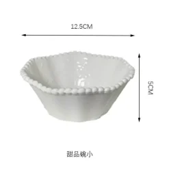 Elegance at the Table Küche & Esszimmer-Frühstücksschüssel-Set aus Keramikperlen – elegantes, stilvolles Geschirr