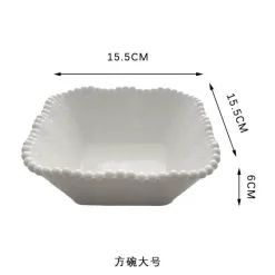 Elegance at the Table Küche & Esszimmer-Frühstücksschüssel-Set aus Keramikperlen – elegantes, stilvolles Geschirr