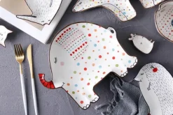 The Culinary Kit Küche & Esszimmer-Frühstücksteller mit Tiermotiven – Niedliches Keramikgeschirr