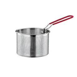 Tom Küche & Esszimmer-Frittierkorb aus Edelstahl – Pommes-Frites-Sieb, Abtropfwerkzeug für knuspriges Kochen