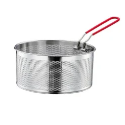 Tom Küche & Esszimmer-Frittierkorb aus Edelstahl – Pommes-Frites-Sieb, Abtropfwerkzeug für knuspriges Kochen