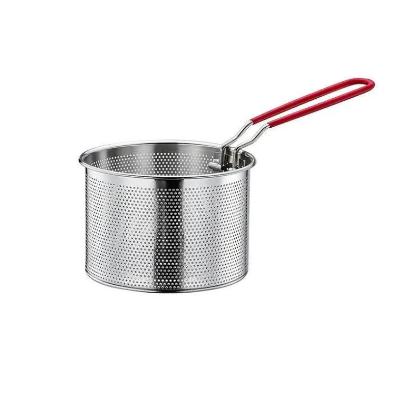 Tom Küche & Esszimmer-Frittierkorb aus Edelstahl – rundes Sieb für Pommes Frites