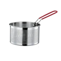 Tom Küche & Esszimmer-Frittierkorb aus Edelstahl – rundes Sieb für Pommes Frites