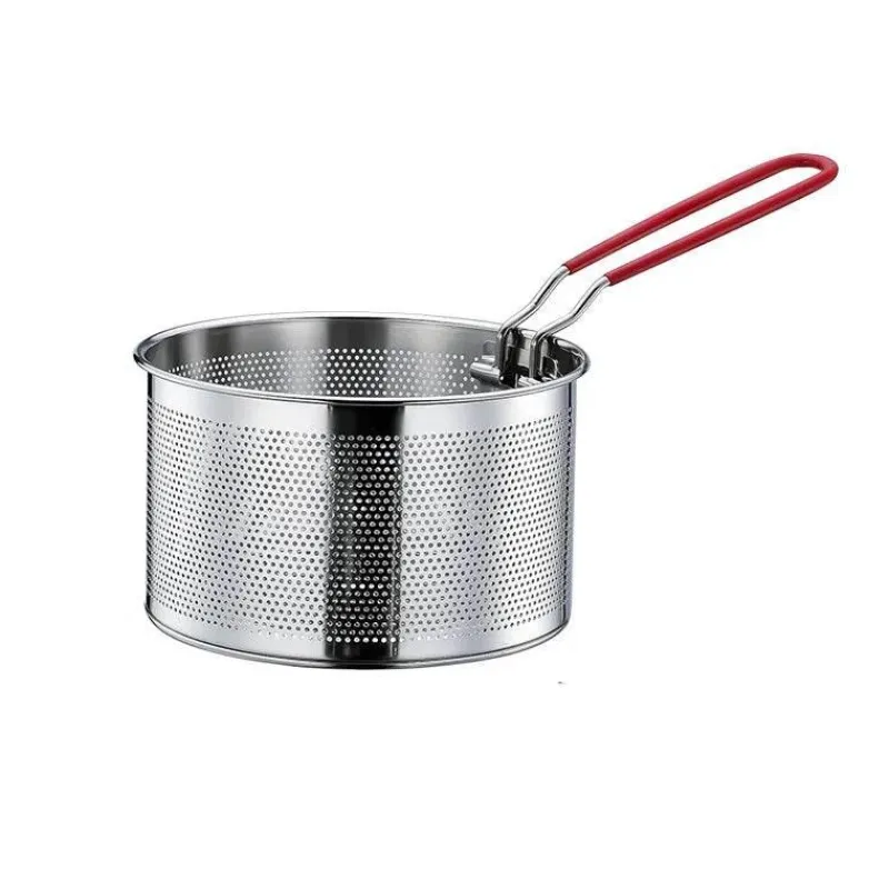 Tom Küche & Esszimmer-Frittierkorb aus Edelstahl – rundes Sieb für Pommes Frites