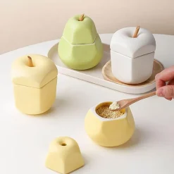 Decor Küche & Esszimmer-Fruchtförmiges Keramik-Gewürzglas - Gewürzbehälter für die Küche
