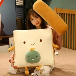 The Decor Haven Wohndeko-Fruity Toast Kissen - Bequemes Dekokissen