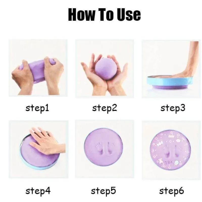 Kinder The Decor Haven Kinderwagen & Zubehör-Fußabdruck-Set für Neugeborene – Erinnerungs-Set für Babys