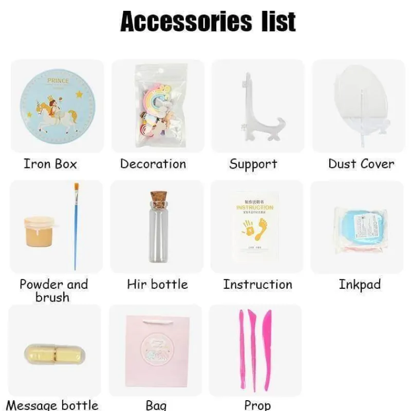 Kinder The Decor Haven Kinderwagen & Zubehör-Fußabdruck-Set für Neugeborene – Erinnerungs-Set für Babys