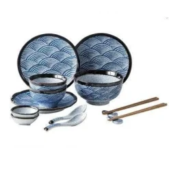 Elegance at the Table Küche & Esszimmer-Fuji Porzellan-Geschirrset – Elegantes Geschirrset