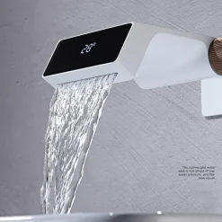 Tranquil Waters Gadgets Für Zuhause|Badezimmer-Futuristischer Badezimmerhahn mit Digitalanzeige – Hochwertige Waschbeckenarmatur
