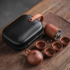 Brew Bliss Küche & Esszimmer-Gaiwan-Kung-Fu-Teeservice aus Keramik – tragbares Geschenk für Teeliebhaber