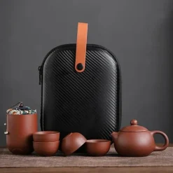 Brew Bliss Küche & Esszimmer-Gaiwan-Kung-Fu-Teeservice aus Keramik – tragbares Geschenk für Teeliebhaber