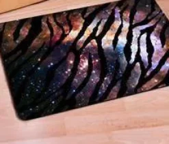 Tranquil Waters Boden & Teppiche|Badezimmer-Galaxy Space Leopard Willkommensmatte - Stilvoller Wohndekor-Teppich