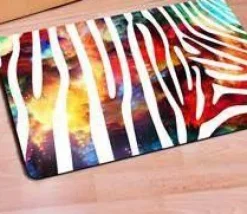 Tranquil Waters Boden & Teppiche|Badezimmer-Galaxy Space Leopard Willkommensmatte - Stilvoller Wohndekor-Teppich