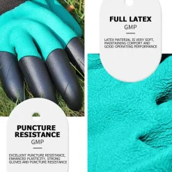 Cozy Living Heimwerkzeuge-Gartenkrallenhandschuhe - Gummi-Gartenhandschuhe mit Krallenspitzen