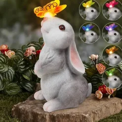 Adventure Basecamp Camping Im Freien|Outdoor & Garten-Gartenlicht - Schmetterlingsblumenhasen-Dekor